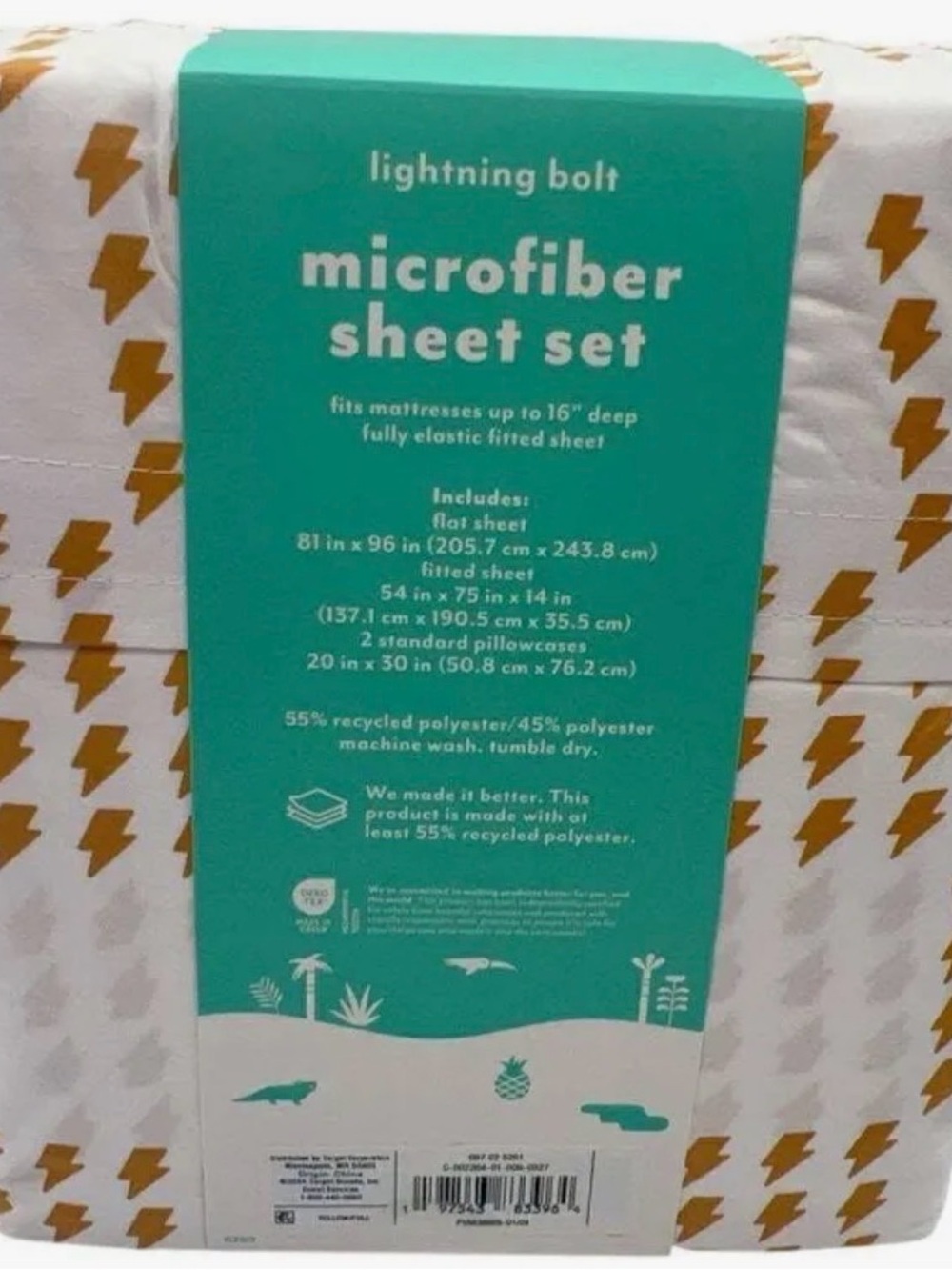 Target Pillowfort Lightning Bolt Full Sheet Set